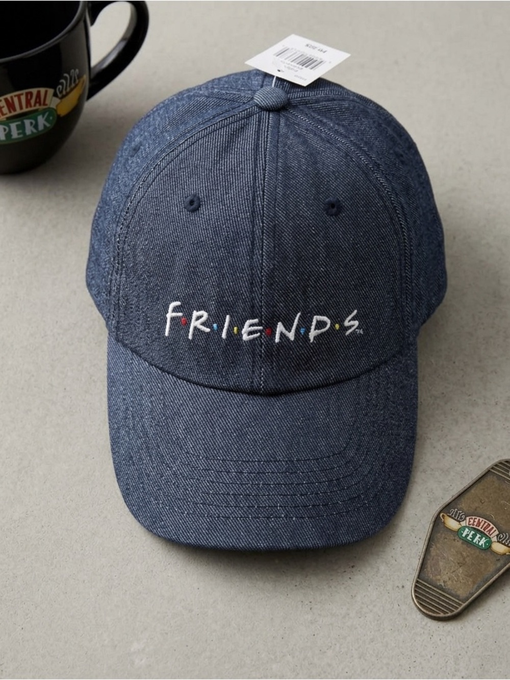 FRIENDS Denim Baseball Cap - Navy Blue NWT